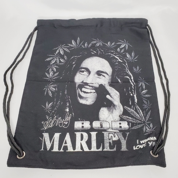 Bob Marley: I wanna love ya! Reversible Drawstring Bag - Picture 4 of 4